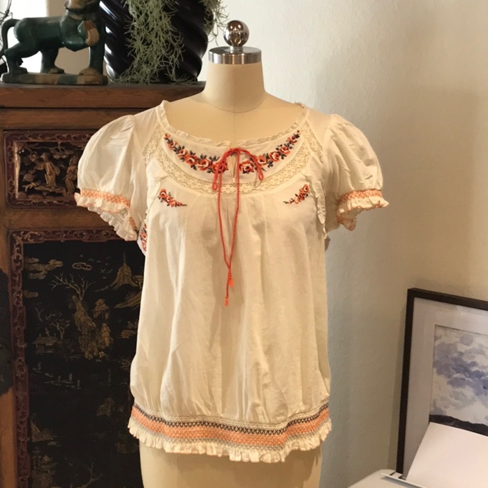 COPY - Sundance Catalog {Floreat} Embroidered Blouse - 12